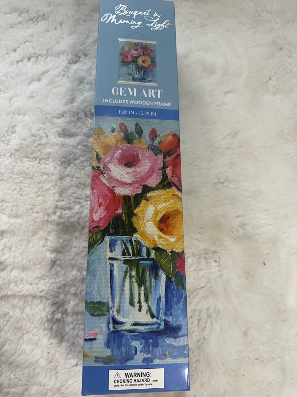 Eccolo gem art floral vase with wooden frame